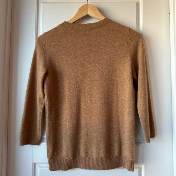 Talbots Women's Tan Cashmere Crewneck Sweater - Picture 5 of 6